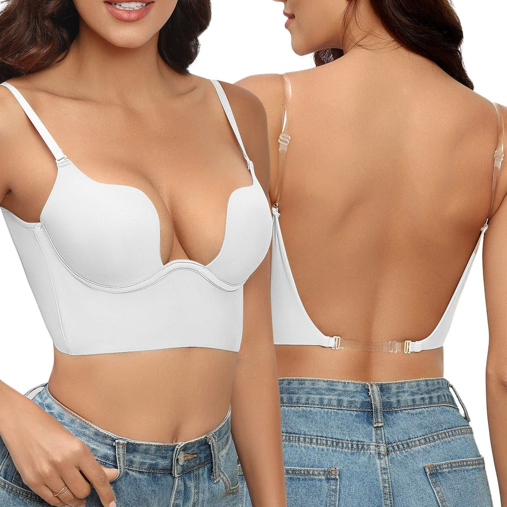 Rückenfreier BH für Damen | Nahtloser Push-up BH für rückenfreie Kleider und tiefe Ausschnitte | Bequemer Halt für jeden Tag