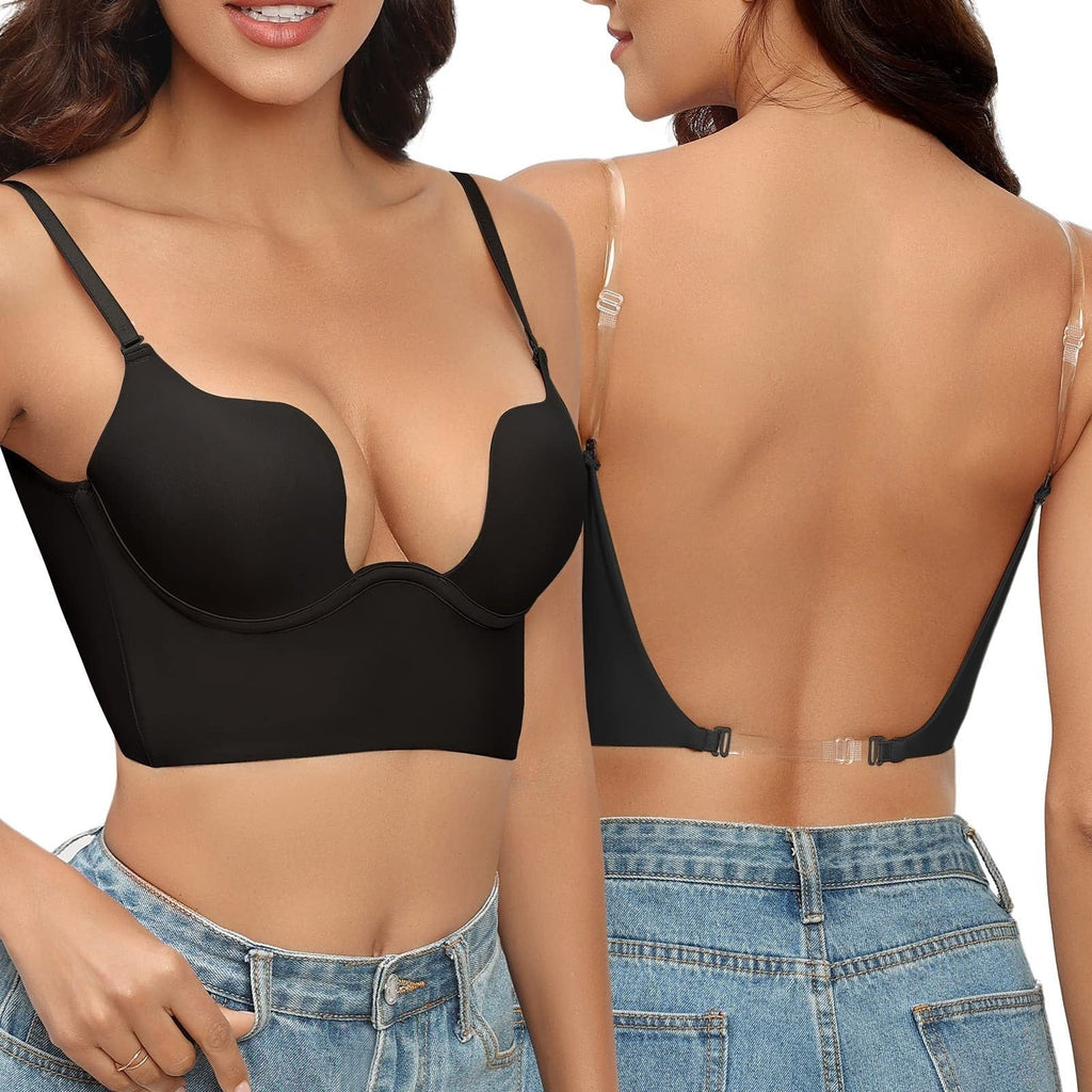 Rückenfreier BH für Damen | Nahtloser Push-up BH für rückenfreie Kleider und tiefe Ausschnitte | Bequemer Halt für jeden Tag