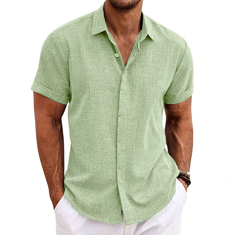 Lightweight men's short-sleeve shirt made from breathable summer fabric | Classic casual shirt with a regular fit for warm days