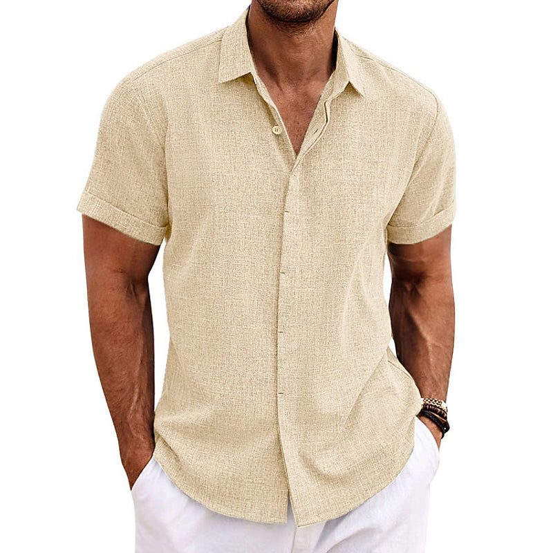 Lightweight men's short-sleeve shirt made from breathable summer fabric | Classic casual shirt with a regular fit for warm days