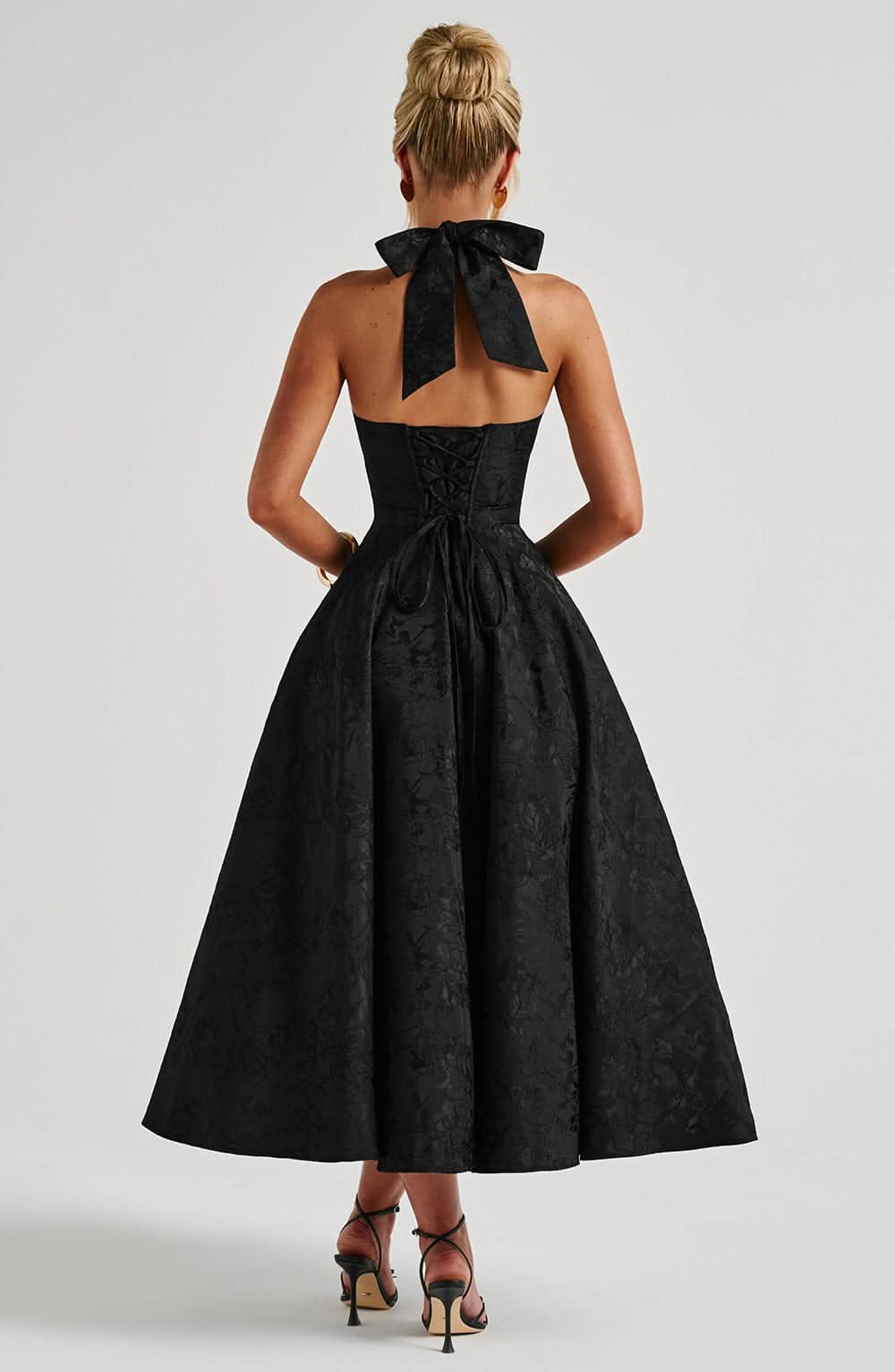 Women's Wedding Guest Floral Halter Midi Dress - product image 10