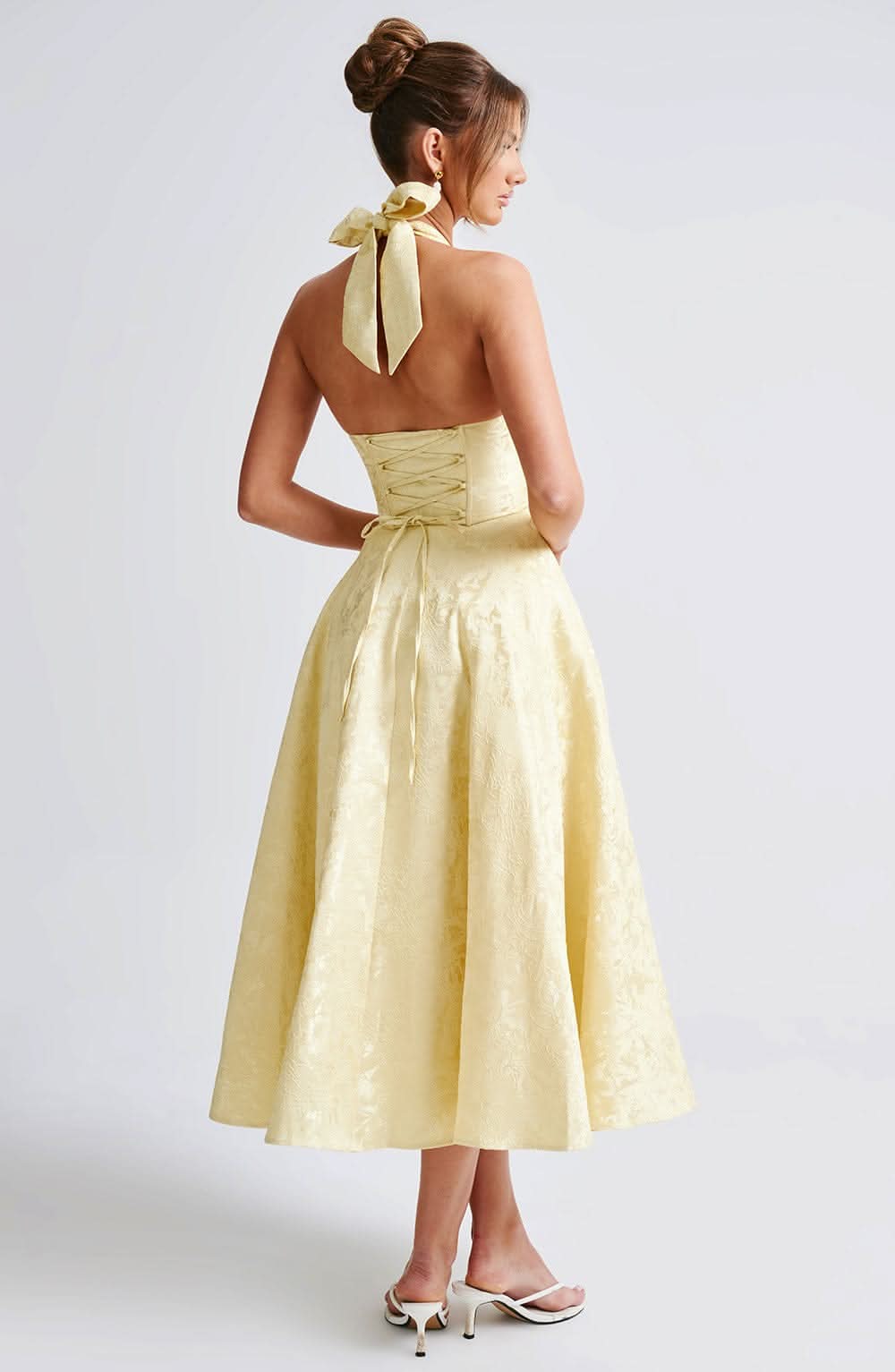 Women's Wedding Guest Floral Halter Midi Dress - product image 2