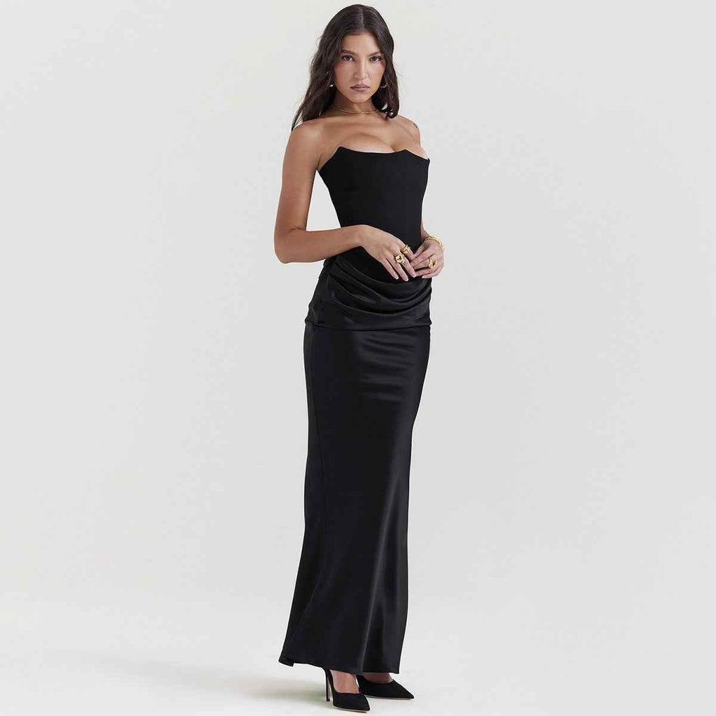 Elegant corset maxi dress for women with a figure-hugging cut