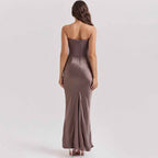 Elegant corset maxi dress for women with a figure-hugging cut