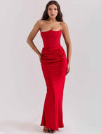 Elegant corset maxi dress for women with a figure-hugging cut