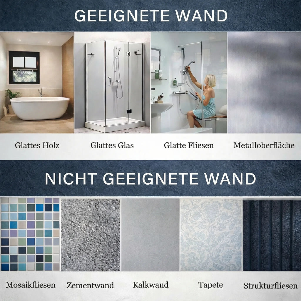 Haltegriff für Dusche, Badewanne oder WC mit Saugnapf – rutschfester Sicherheitsgriff ohne Bohren