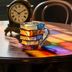 Bunter 3D-Bücher-Becher aus Kunstharz