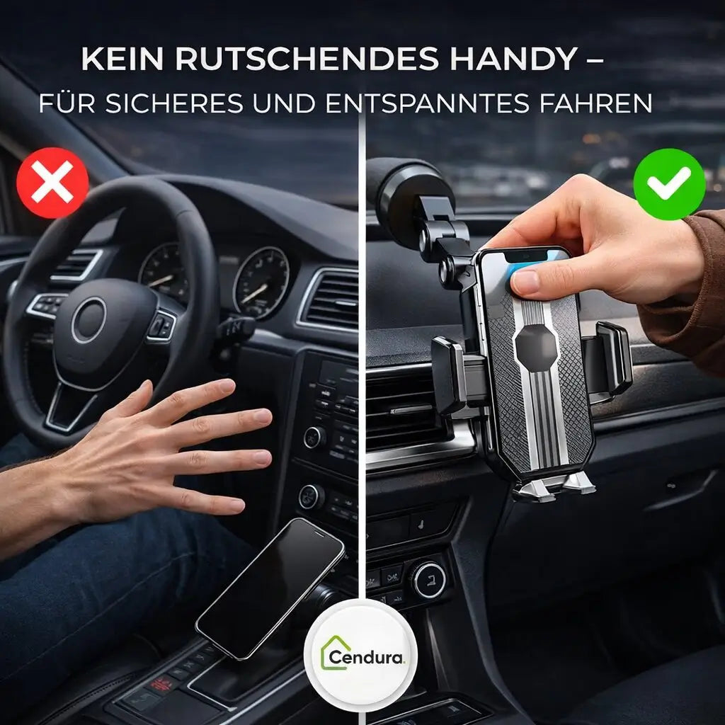 Handyhalterung für Auto mit Saugnapf und 360° Drehung für flexible Nutzung