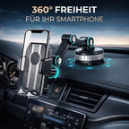 Handyhalterung für Auto mit Saugnapf und 360° Drehung für flexible Nutzung