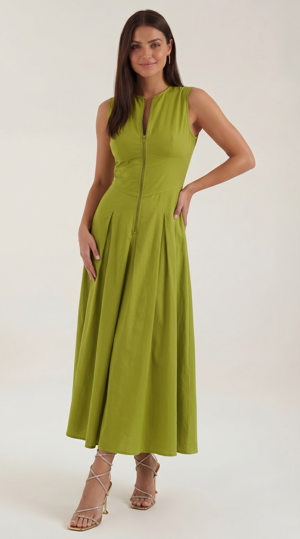 Midi-Kleid mit A-Linie