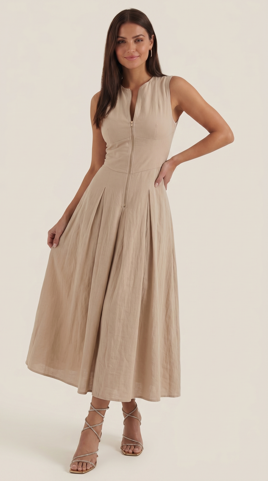 Midi-Kleid mit A-Linie