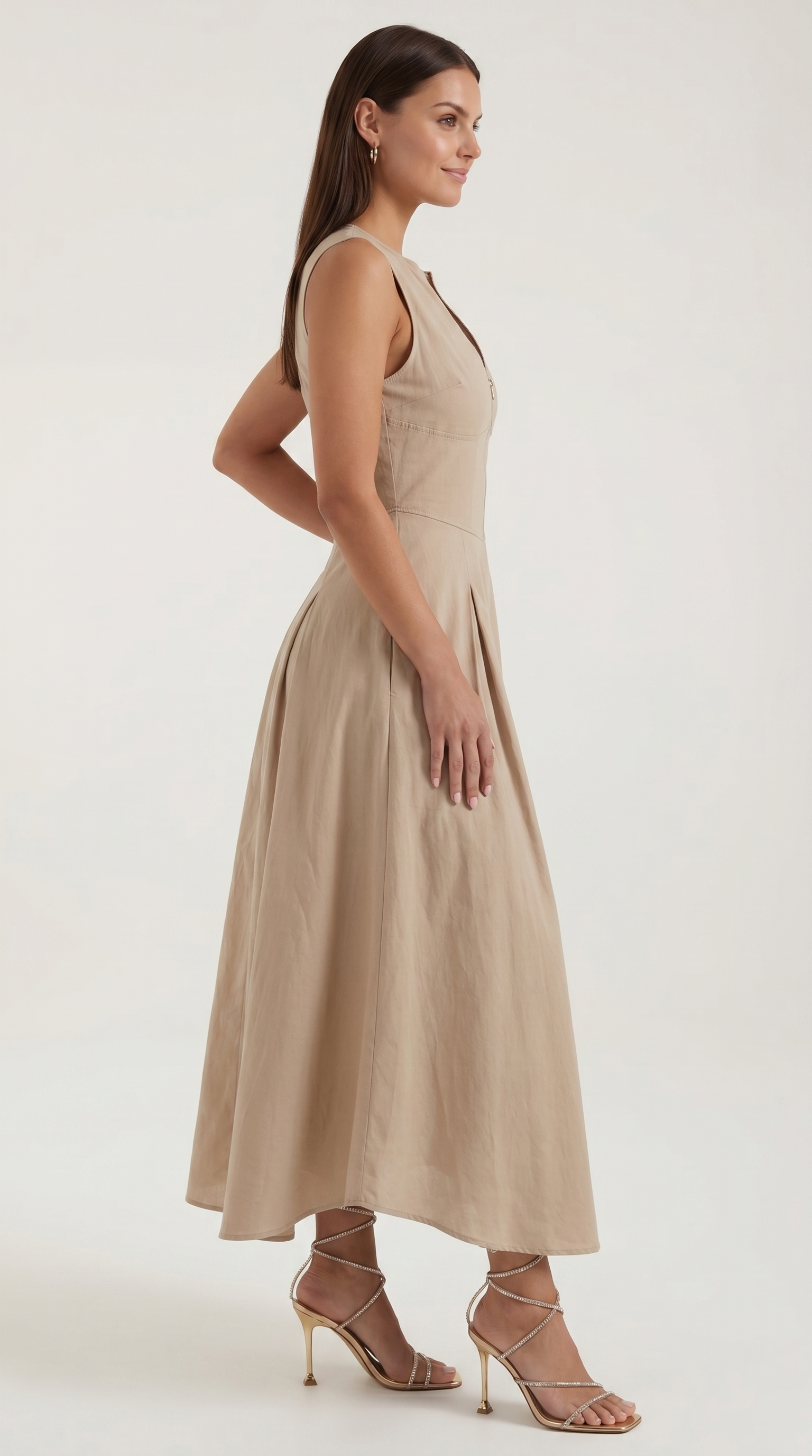 Midi-Kleid mit A-Linie
