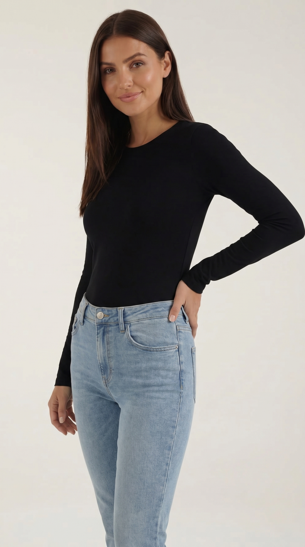 Langarmshirt mit gerippter Struktur