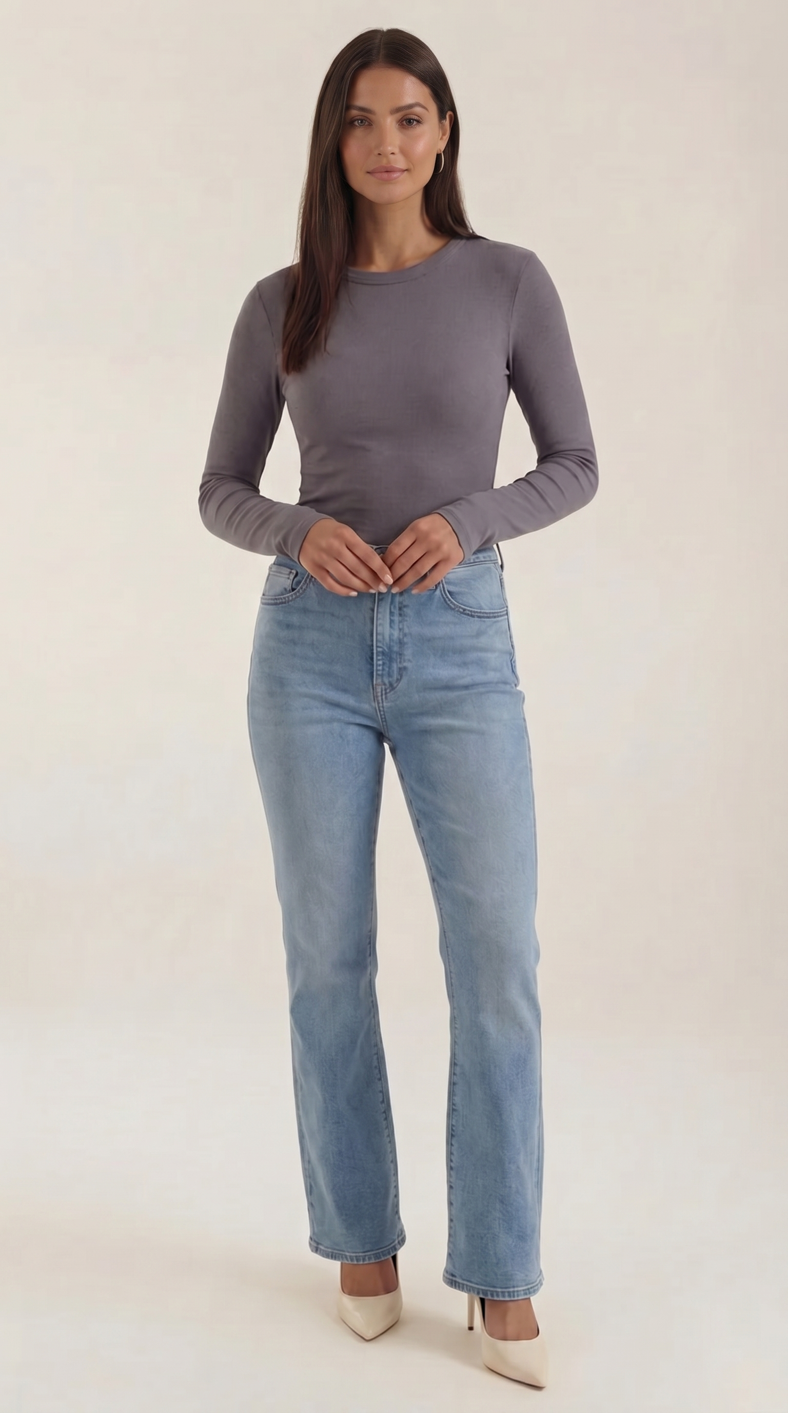 Langarmshirt mit gerippter Struktur