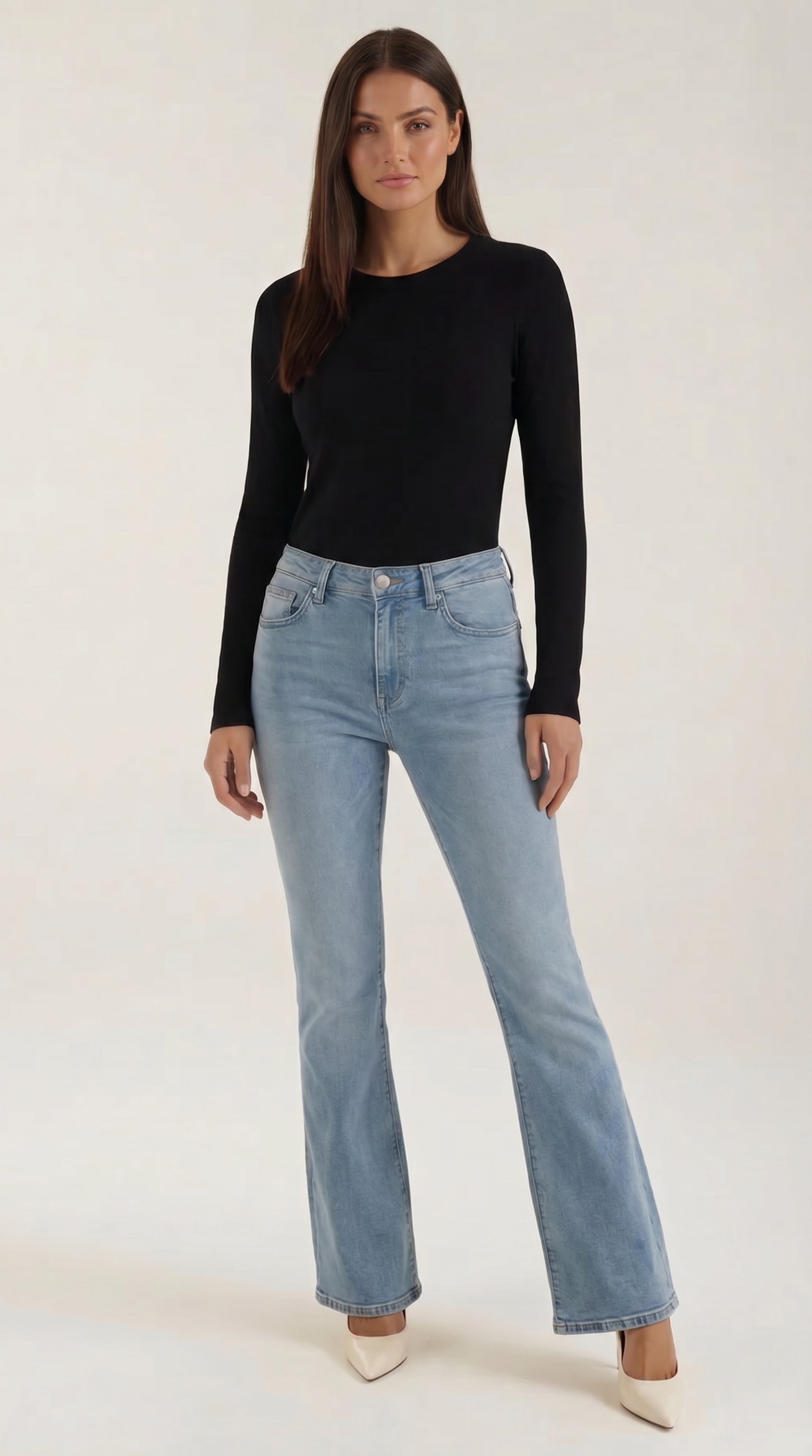Langarmshirt mit gerippter Struktur