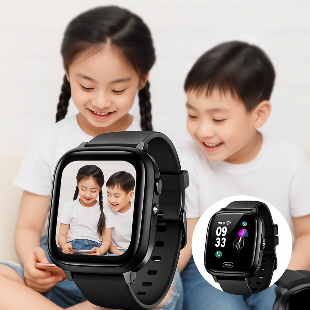 Kinder Smartwatch mit GPS Tracker und Videoanruf für sichere Kommunikation im Alltag