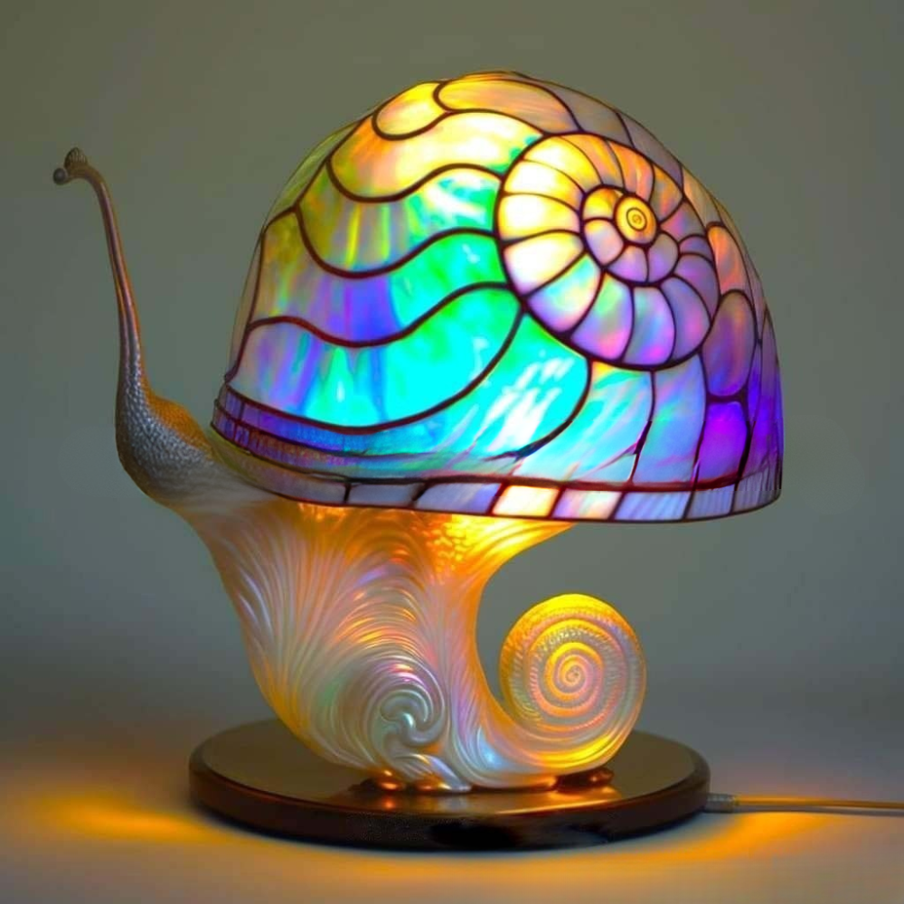 Table lamp in animal design made of glass