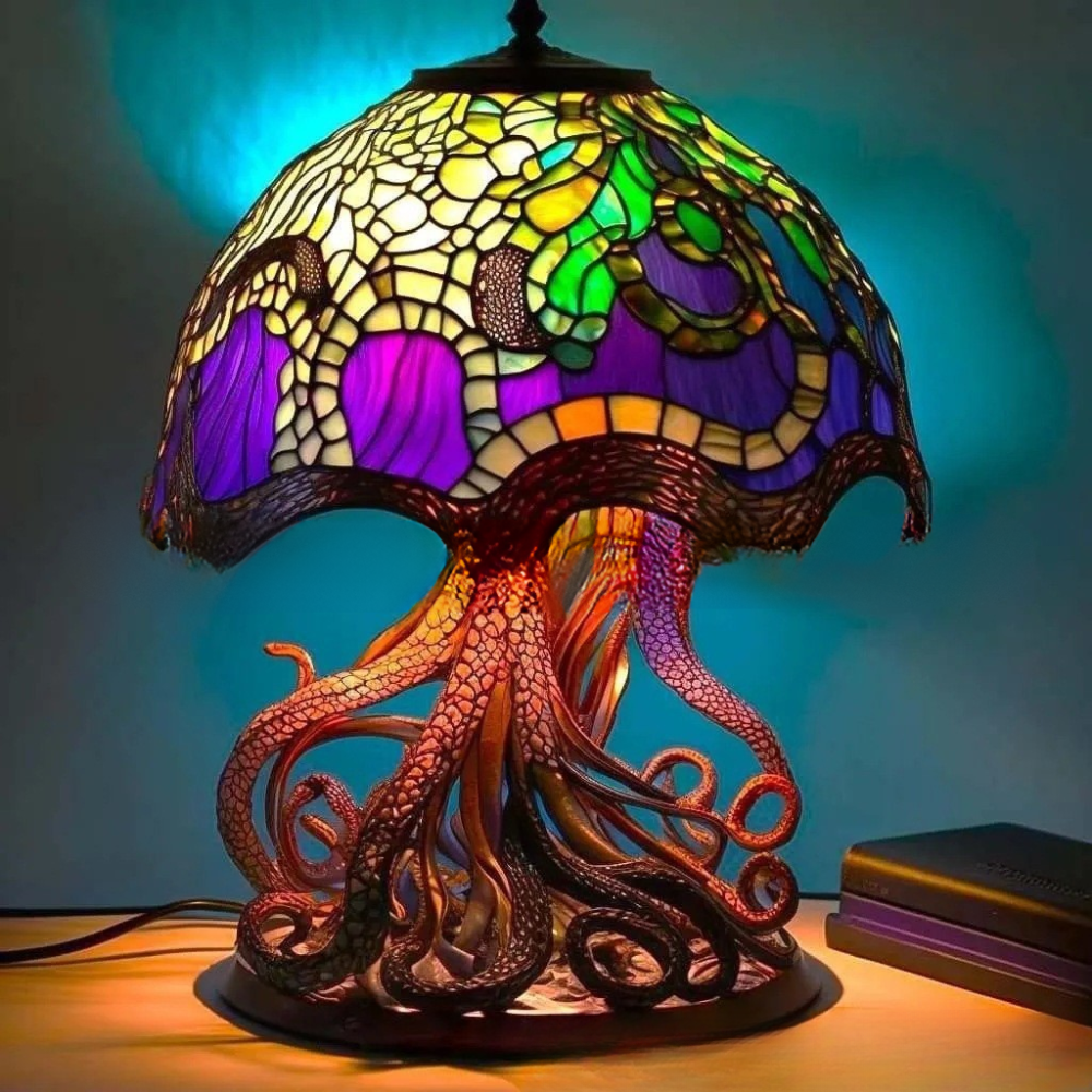 Table lamp in animal design made of glass
