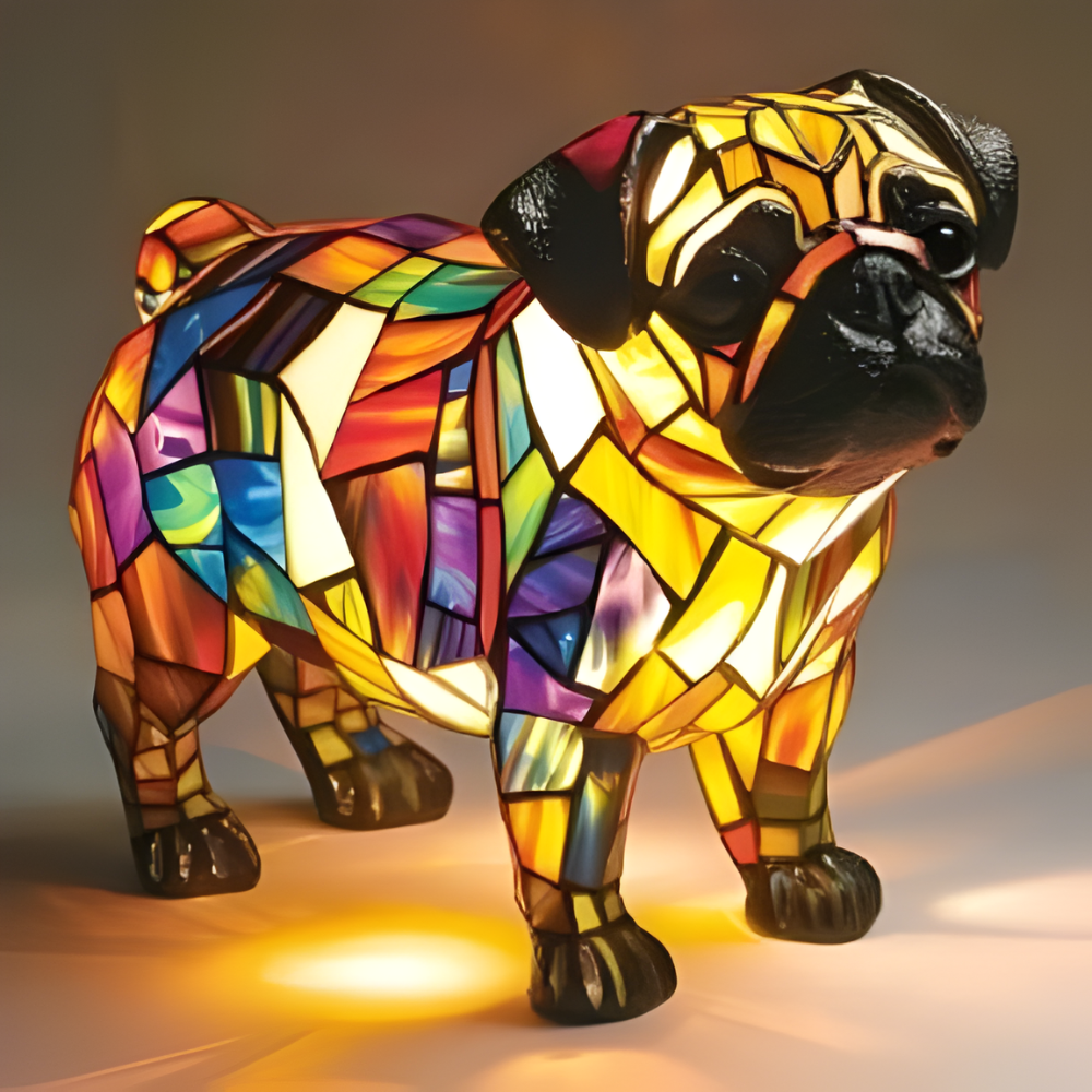 Table lamp in animal design made of glass