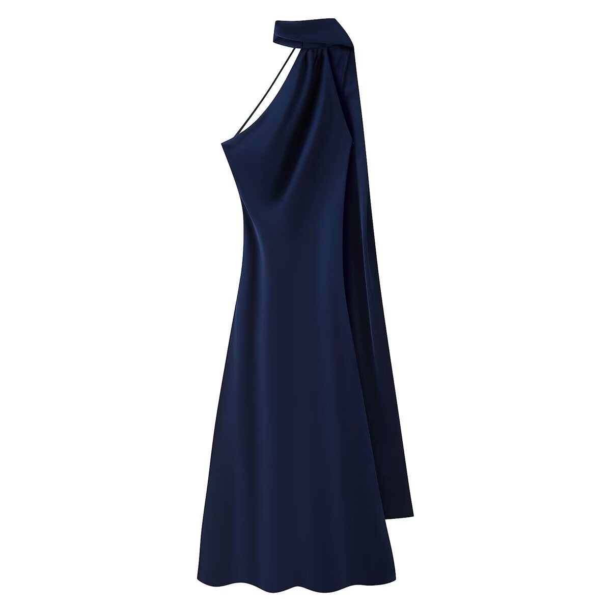Luxurious satin maxi dress for festive occasions
