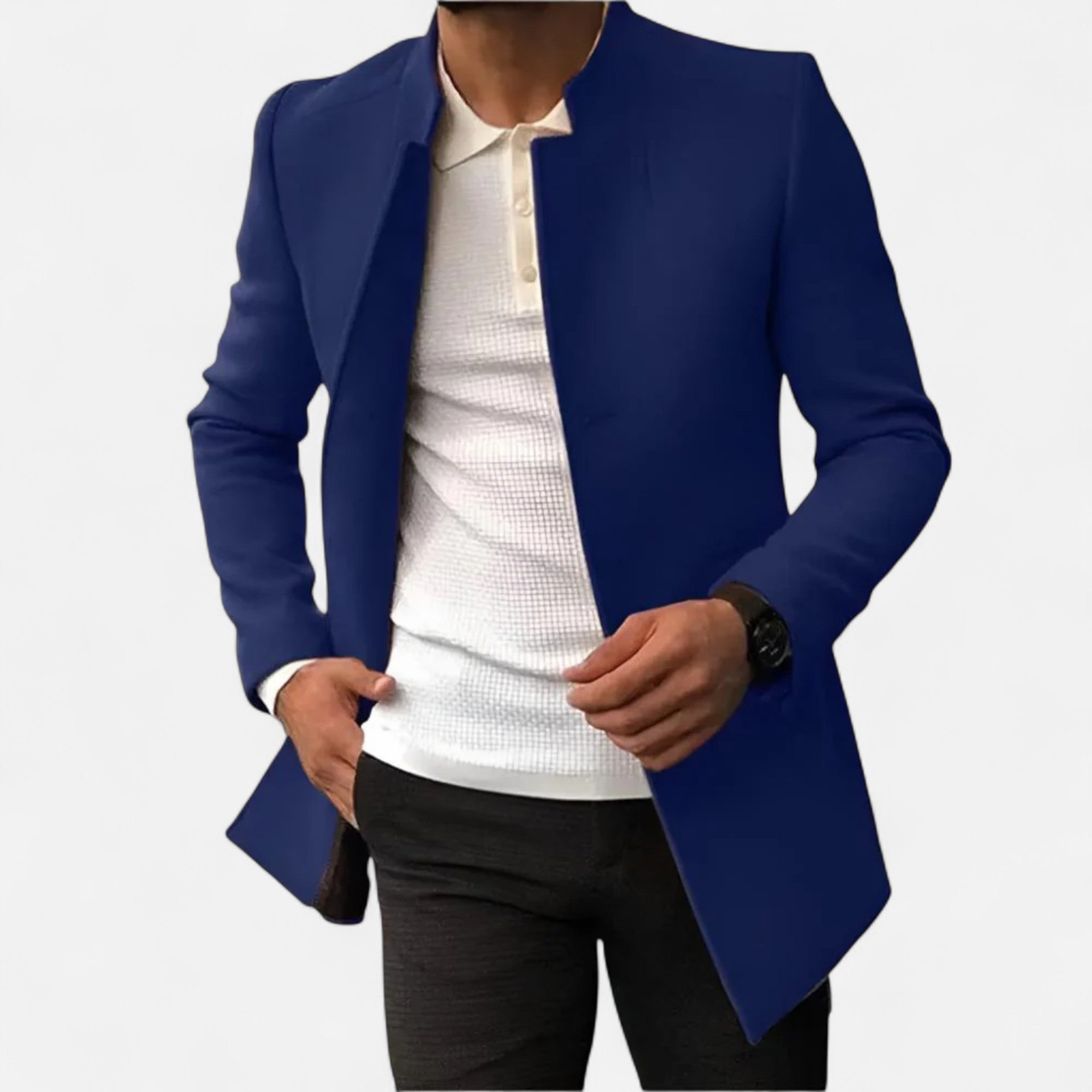 Elegant men's wool coat with timeless elegance