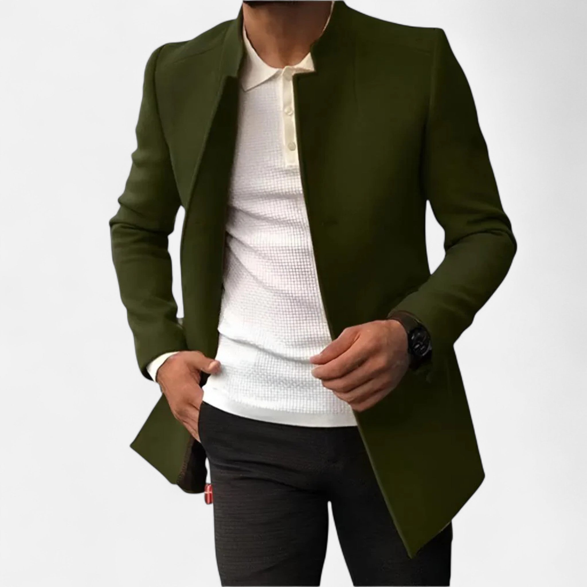 Elegant men's wool coat with timeless elegance