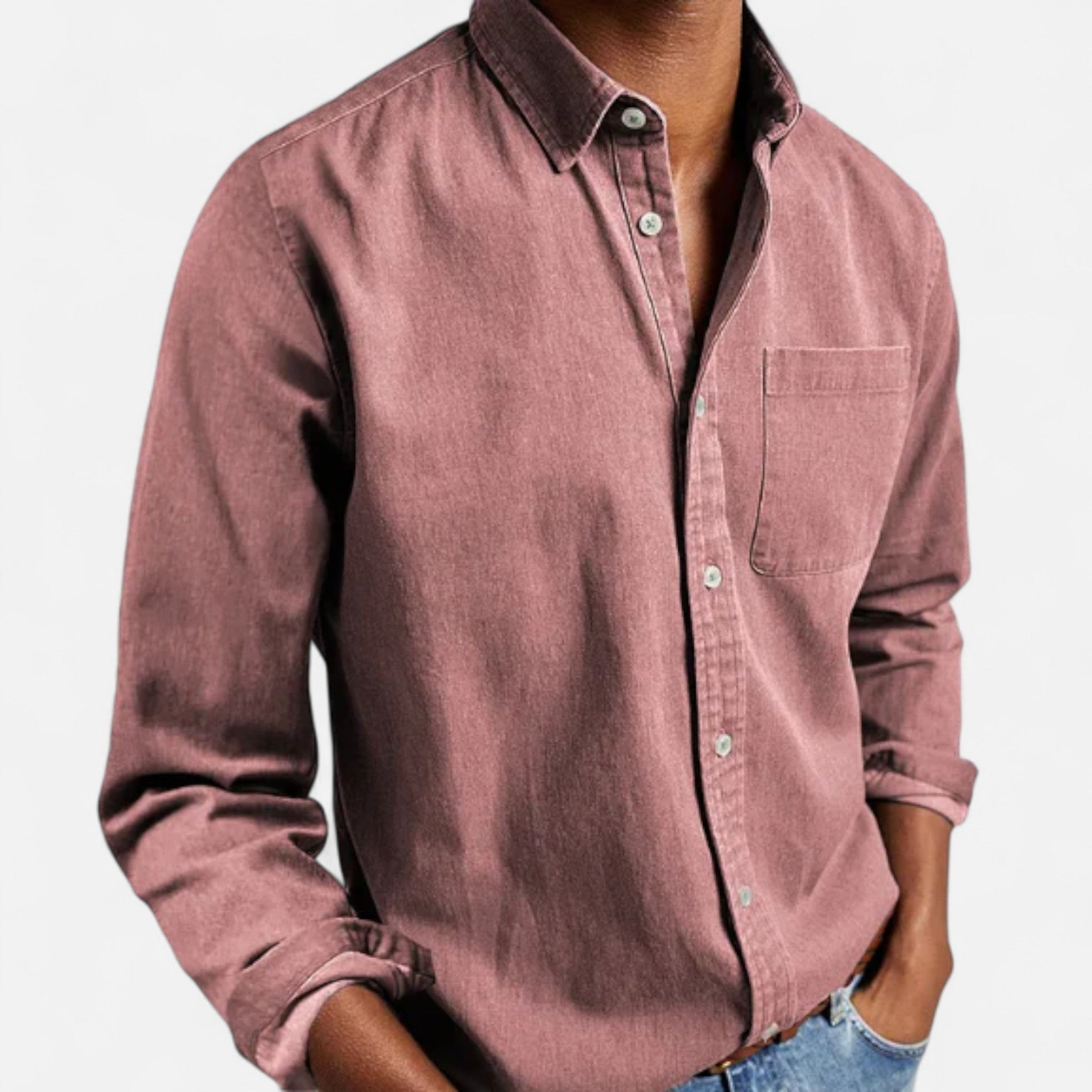 Klassisches Herren-Jeanshemd aus Premium-Baumwolle