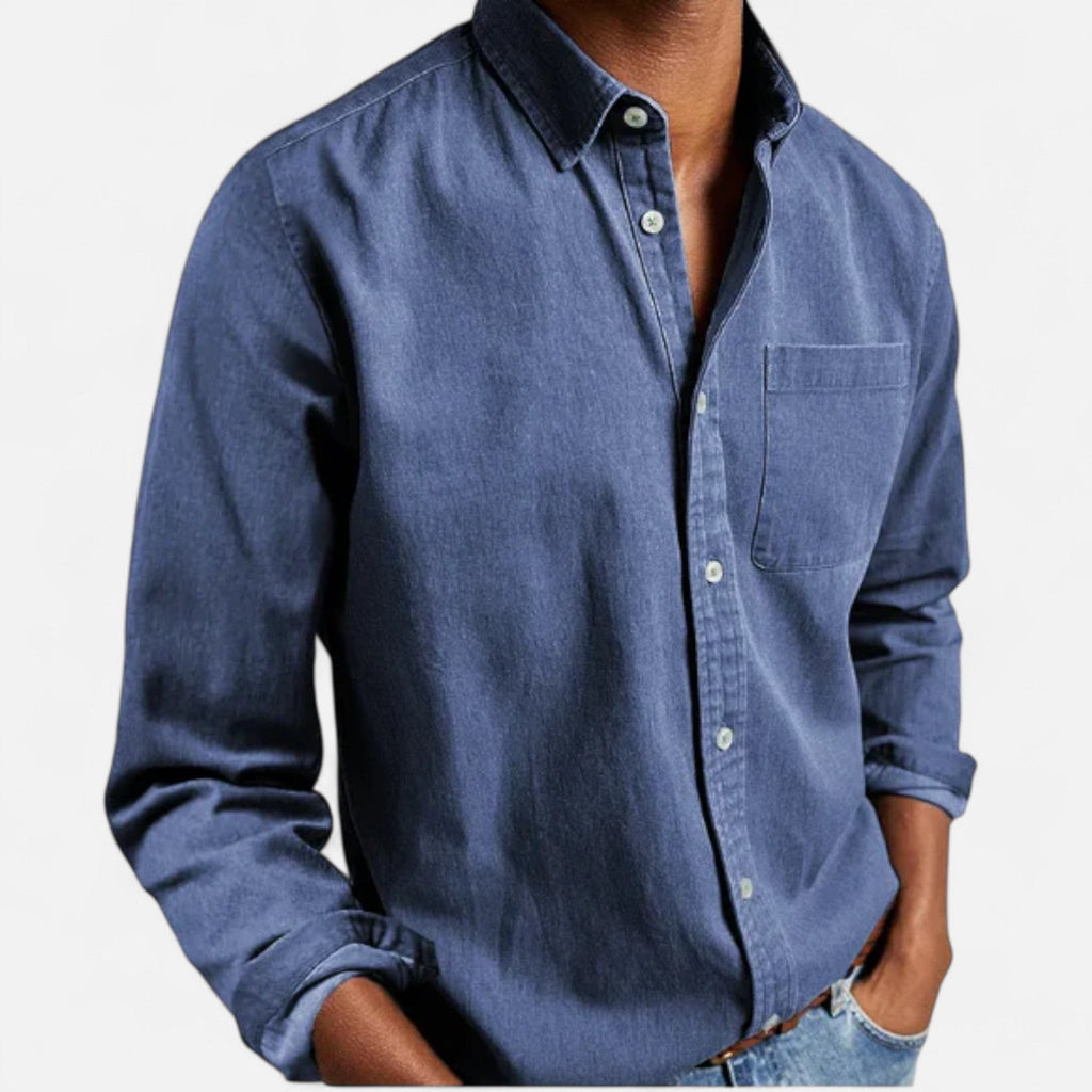 Klassisches Herren-Jeanshemd aus Premium-Baumwolle