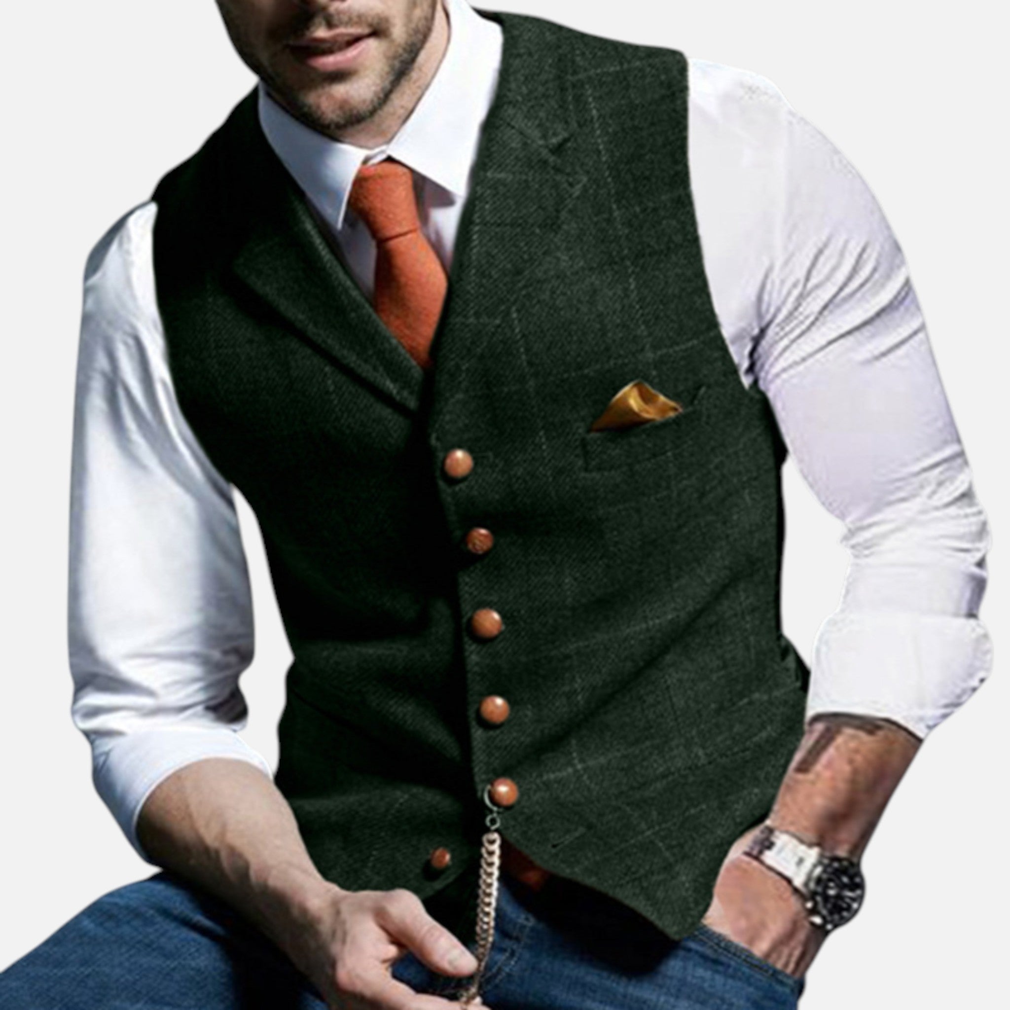 Classic vintage men's vest with timeless cut
