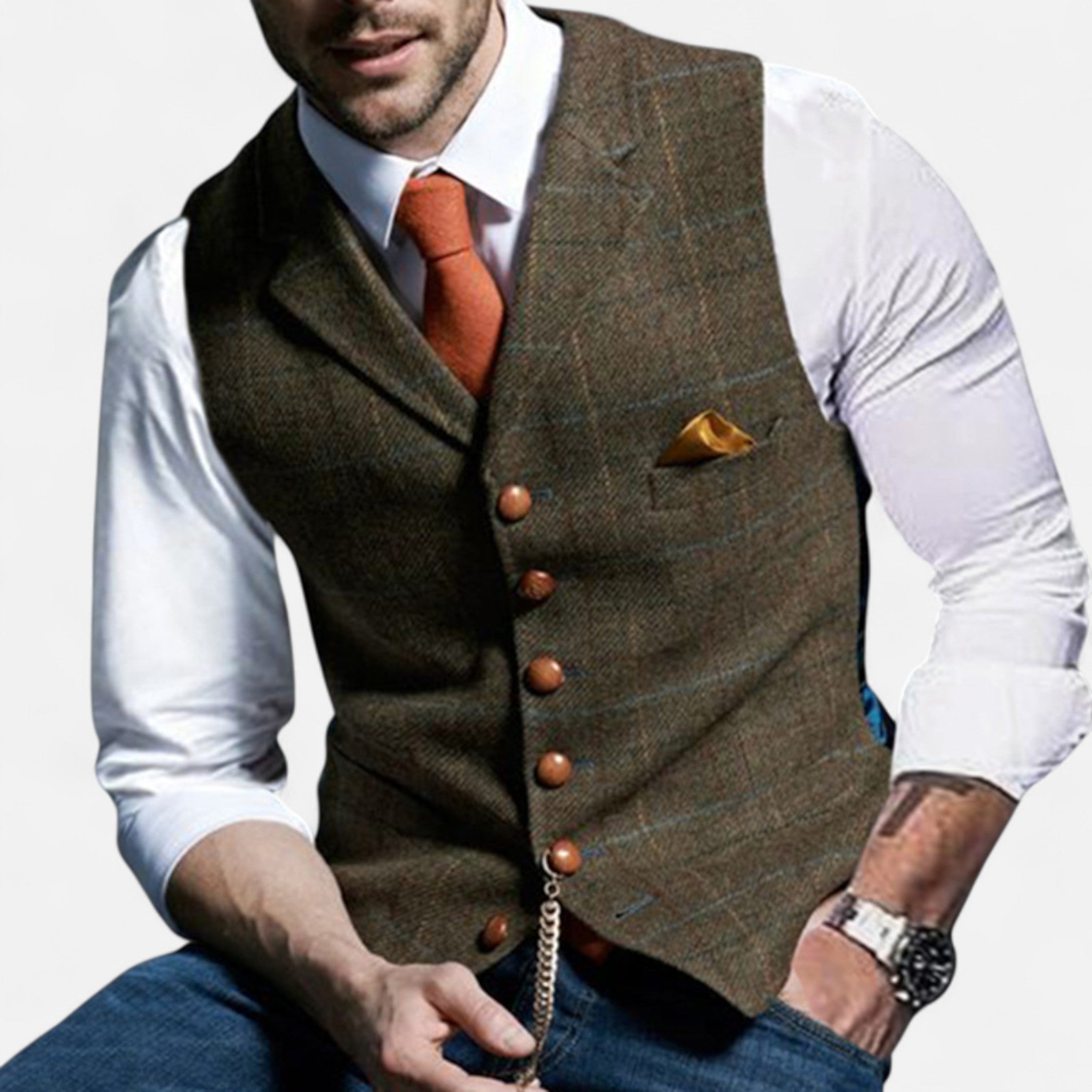 Classic vintage men's vest with timeless cut