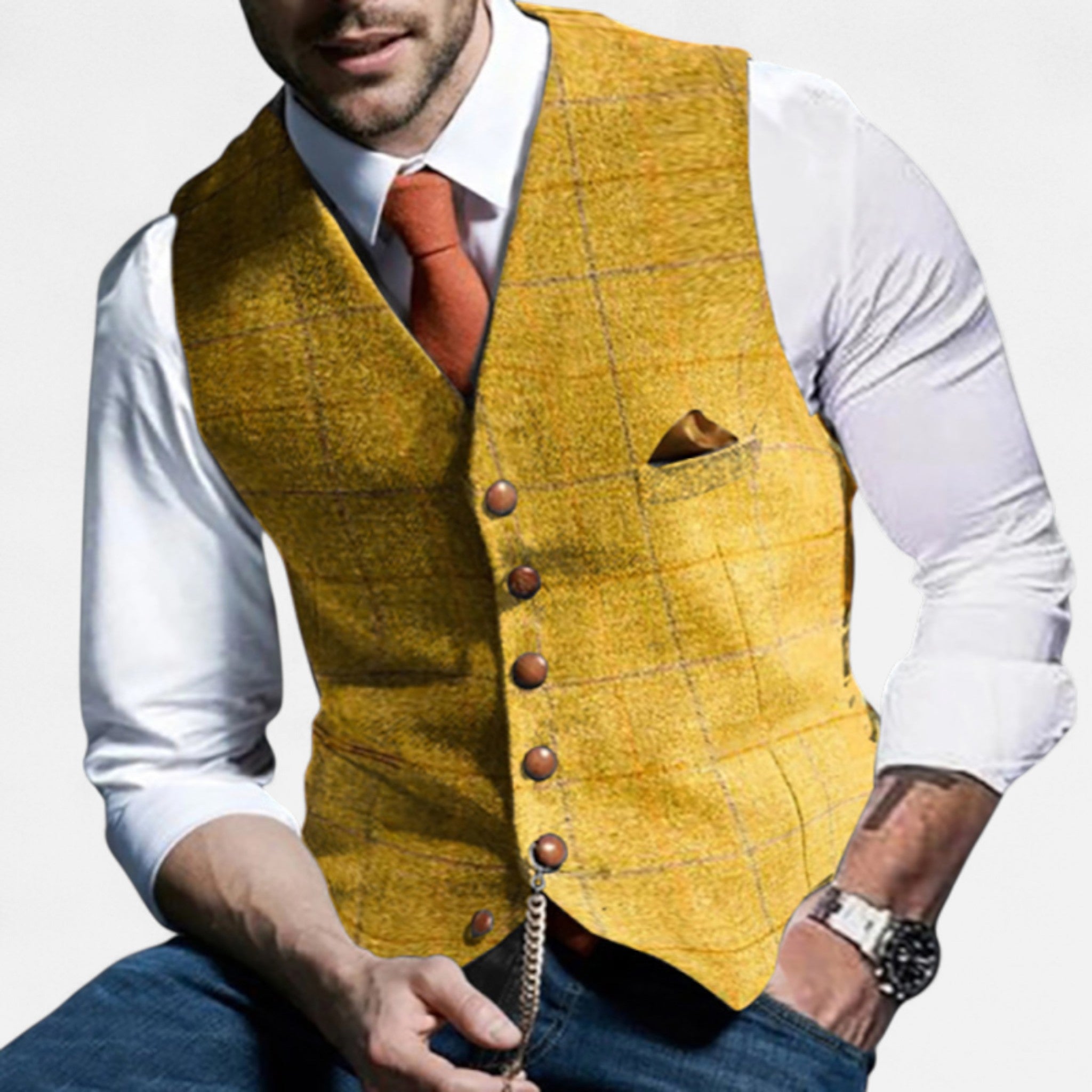 Classic vintage men's vest with timeless cut