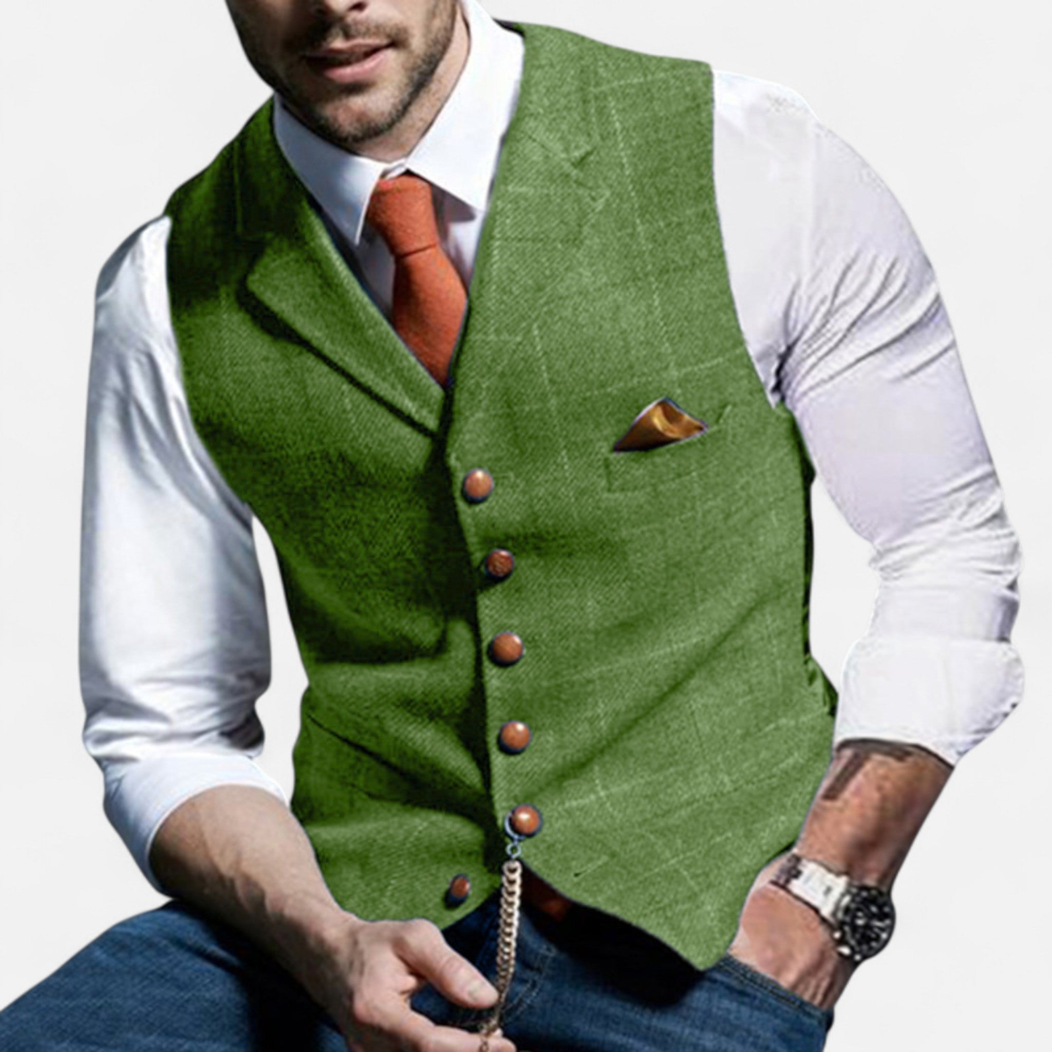 Classic vintage men's vest with timeless cut
