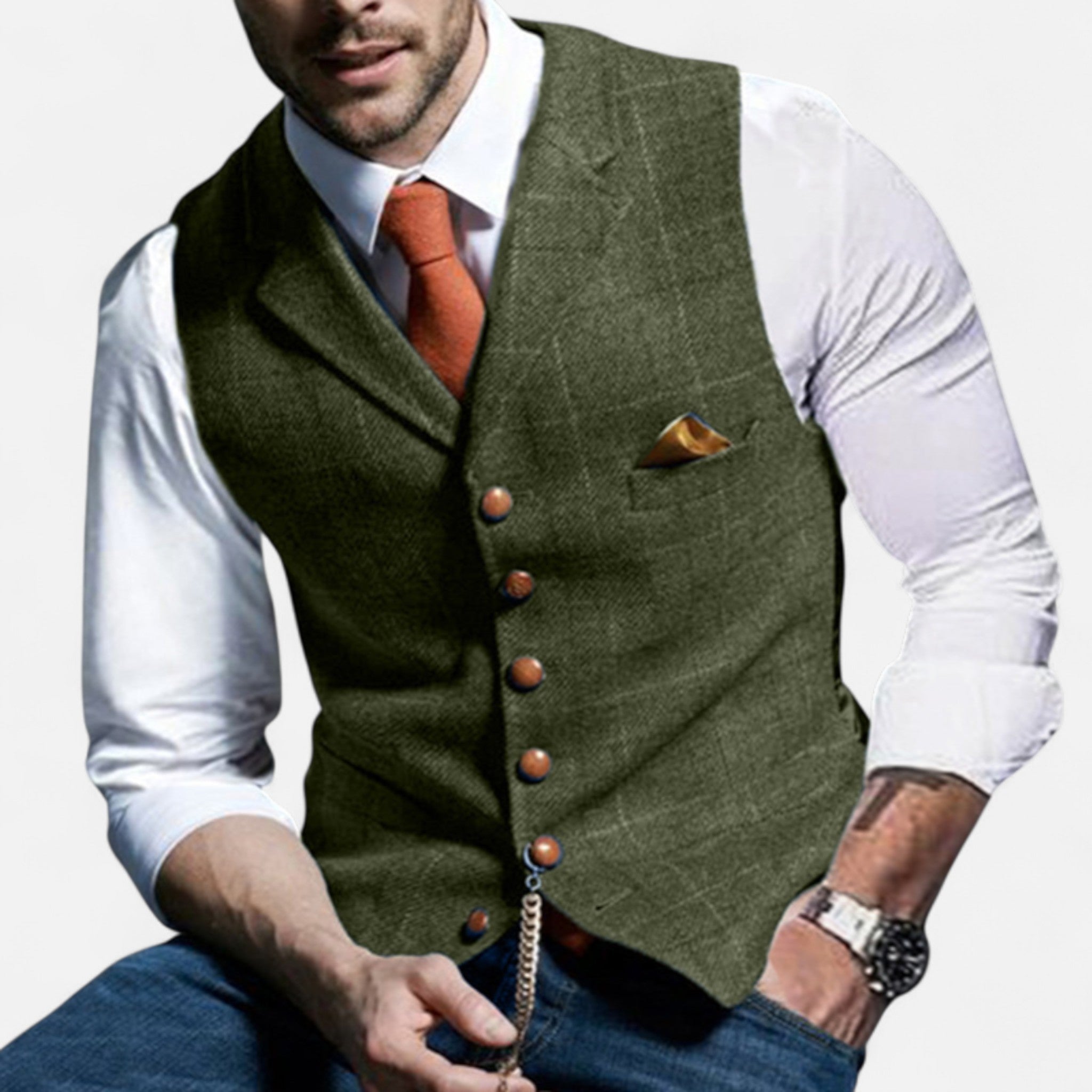 Classic vintage men's vest with timeless cut