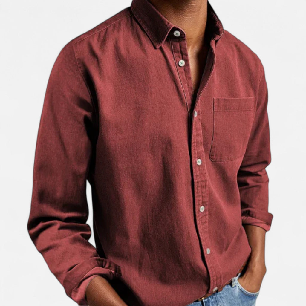 Klassisches Herren-Jeanshemd aus Premium-Baumwolle