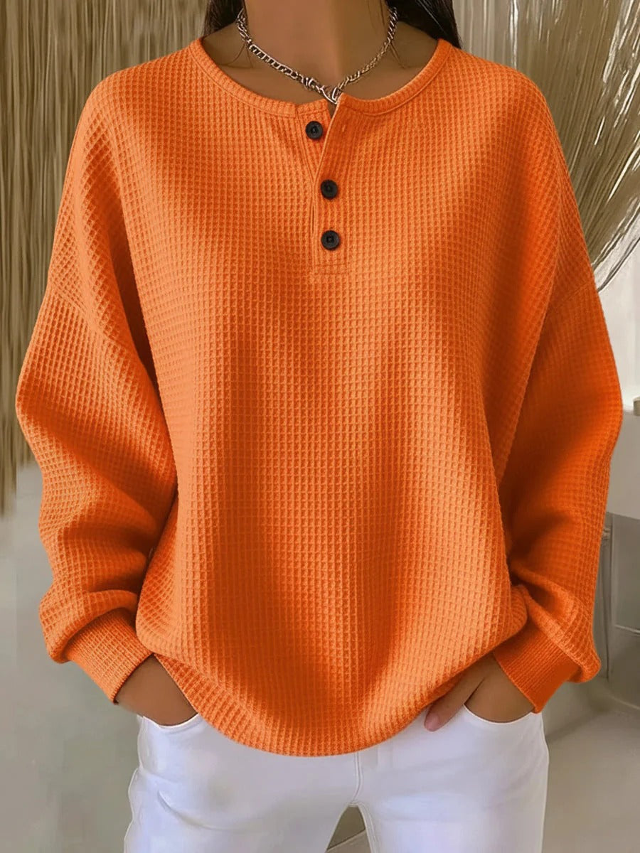 Warmer Damen-Strickpullover in Waffeloptik | Komfort & Weichheit