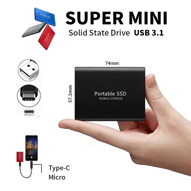 Ultraschnelle portable 128GB SSD