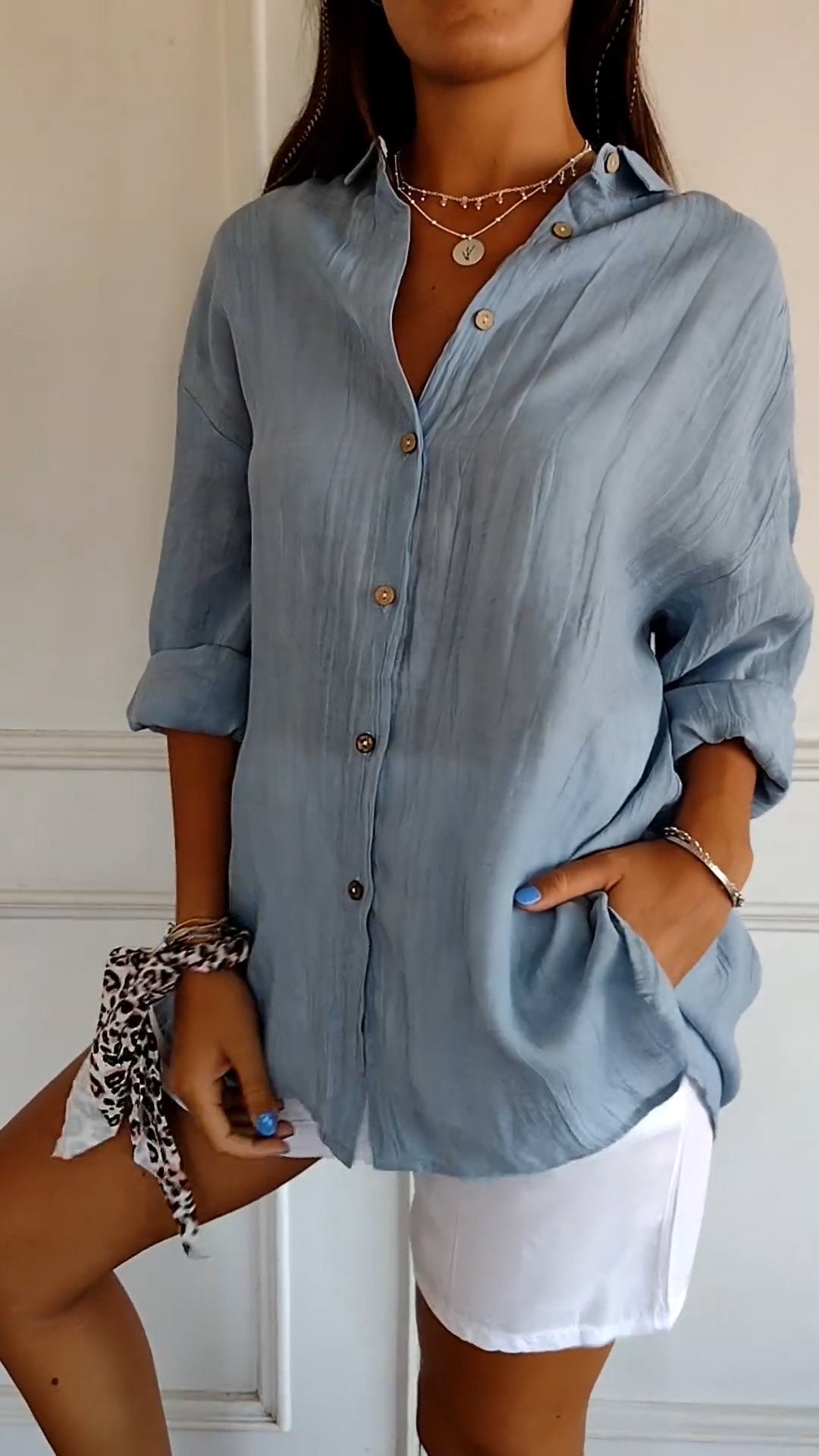 Elegant women's blouse for office and leisure | Classic business blouse with comfortable fit | High-quality women's tops