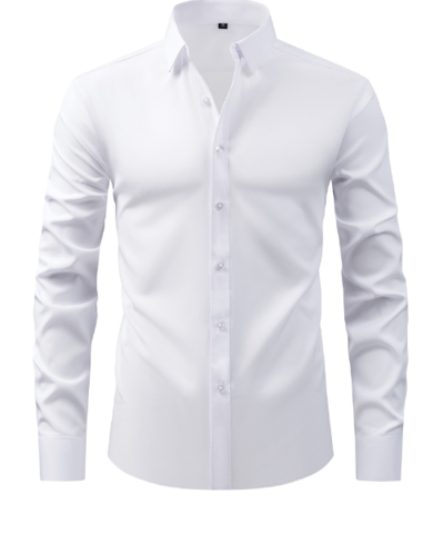 Non-iron men's shirt with stretch content | Classic business shirt for men | Breathable shirt with modern fit cut