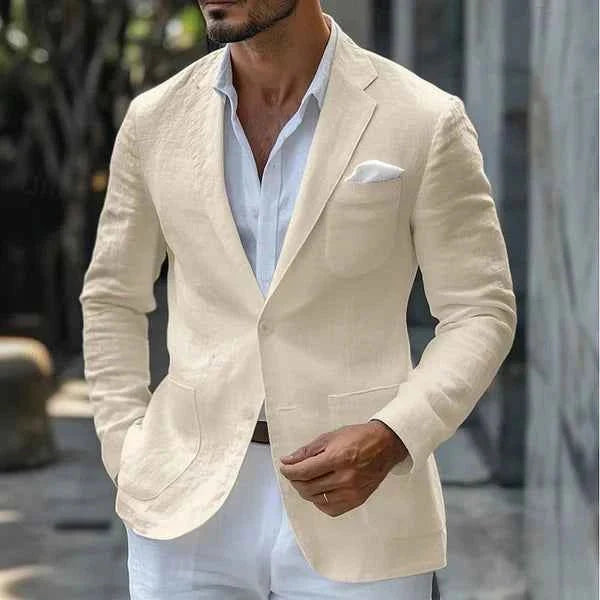 Linen Blazer for Men with Lightweight Design and Summer Comfort