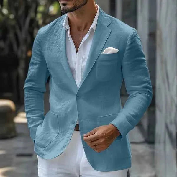 Linen Blazer for Men with Lightweight Design and Summer Comfort