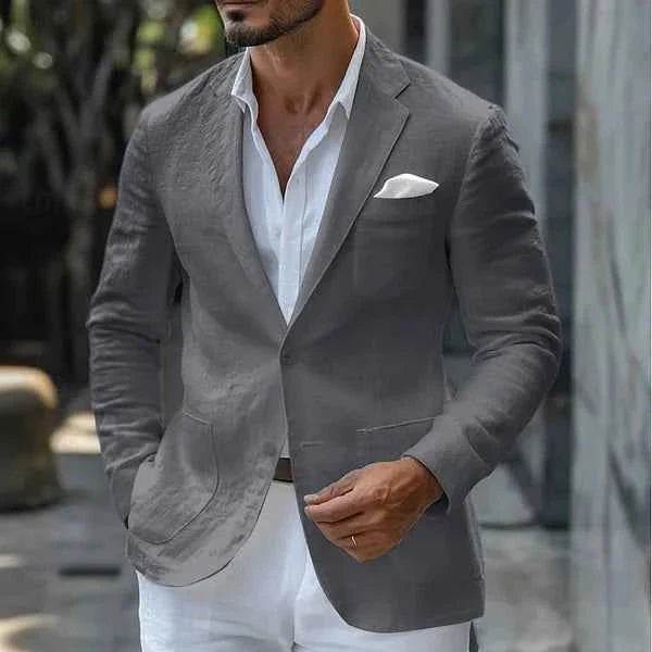 Linen Blazer for Men with Lightweight Design and Summer Comfort