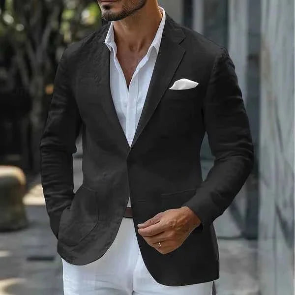 Linen Blazer for Men with Lightweight Design and Summer Comfort