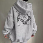 Oversized Hoodie für Herren mit Rückenprint und lässigem Streetwear Look