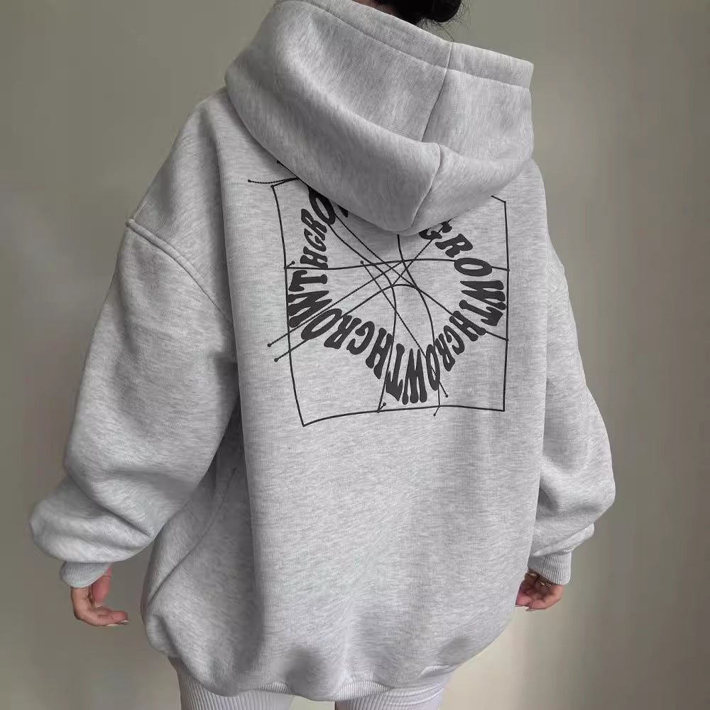 Oversized Hoodie für Herren mit Rückenprint und lässigem Streetwear Look
