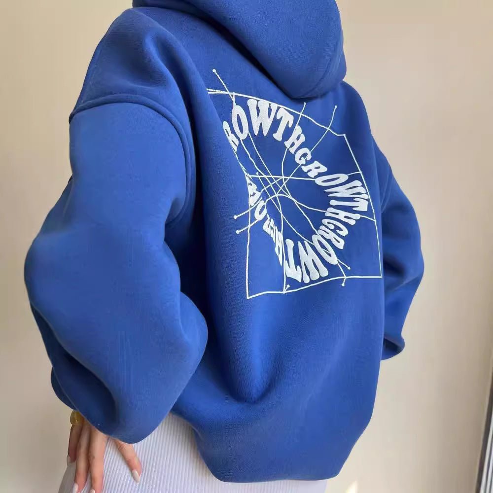 Oversized hoodie for men with back print and casual streetwear look