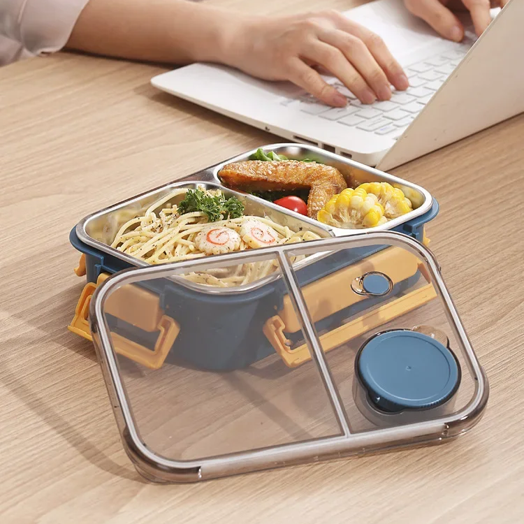 Thermal Stainless Steel Lunchbox with Compartments – Leak-Proof Container for Warm Meals on the Go