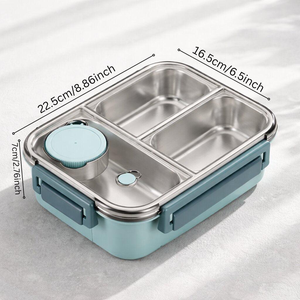 Thermische Lunchbox aus Edelstahl mit Fächern – auslaufsicherer Behälter für warme Speisen unterwegs