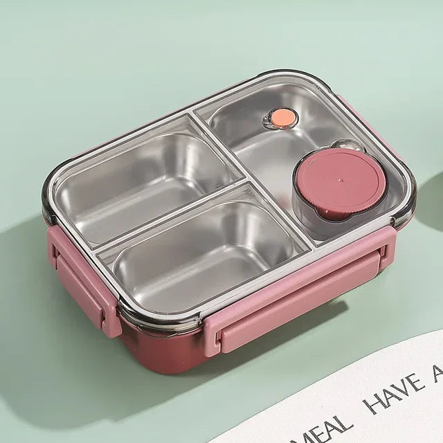 Thermische Lunchbox aus Edelstahl mit Fächern – auslaufsicherer Behälter für warme Speisen unterwegs