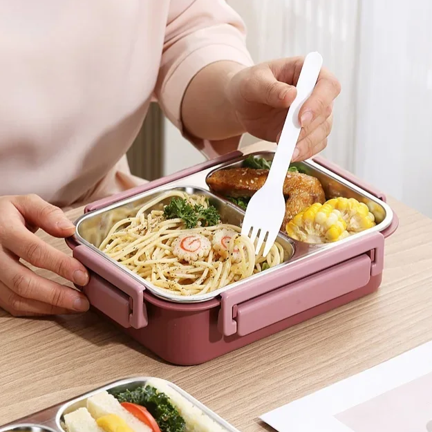 Thermal Stainless Steel Lunchbox with Compartments – Leak-Proof Container for Warm Meals on the Go