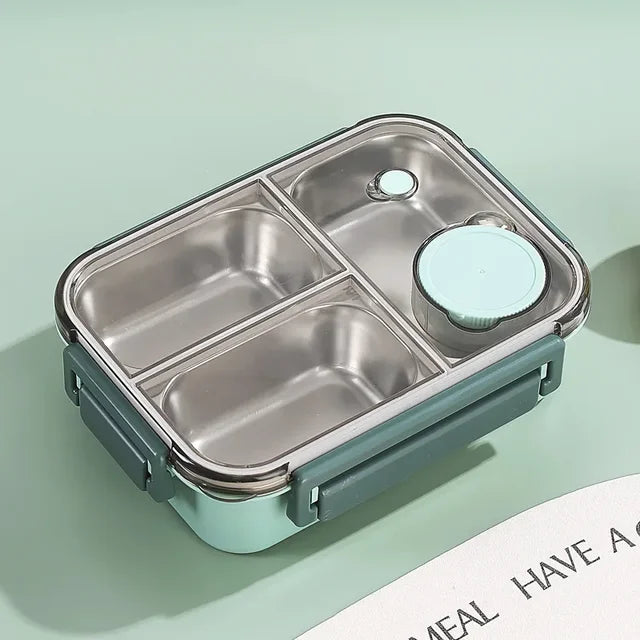 Thermische Lunchbox aus Edelstahl mit Fächern – auslaufsicherer Behälter für warme Speisen unterwegs